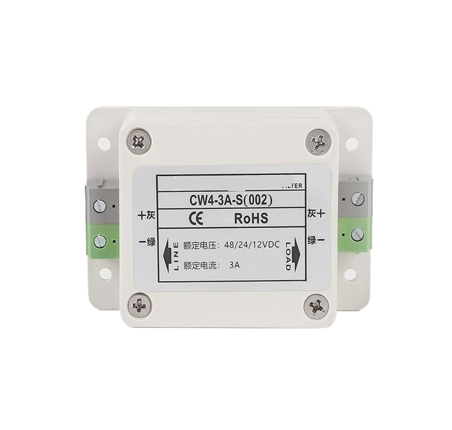 CW4-1A/6A-S(002) Terminal Block DC Power Filter Anti-Interference 12V 24V 48(CW4-6A-S 002)