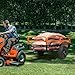1500 lbs Heavy-Duty Steel Dump Cart - 15 Cubic Feet Garden Utility Trailer with Removable Sides, Hand-Pull or Foot Pedal Dumping for ATVs, UTVs, Lawn Mowers, and Tractors