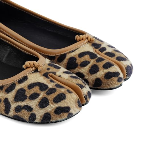 Image of VBDB Tabi Ballet Flats Shoes for Women Rounde Toe Wide Width Split Toe Low Heel Comfortable Flats Shoes