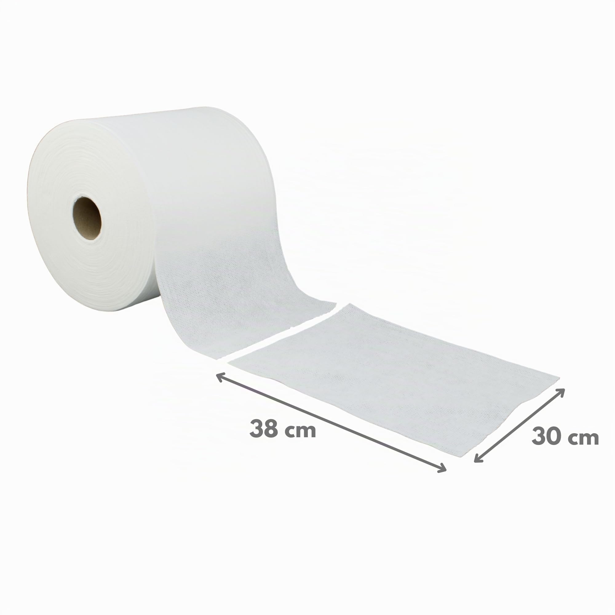 NOWOLIN® Poliertücher auf Rolle, 500 Blatt, 30x38 cm, 100% Viskose | extra saugfähig, lochstruktur, reiß- und nassfest, elastisch, formstabil, fusselarm, waschbar und lösungsmittelresistent
