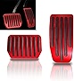 jeseny 2 PCS Tesla Model 3 Model Y Foot Pedal Pad Set, Car Non-Slip Accelerator Brake Foot Rest Pedal Protection Covers, for Tesla 2016-2021 Model 3/Y Aluminum Pedal Covers Interior Accessories (Red)