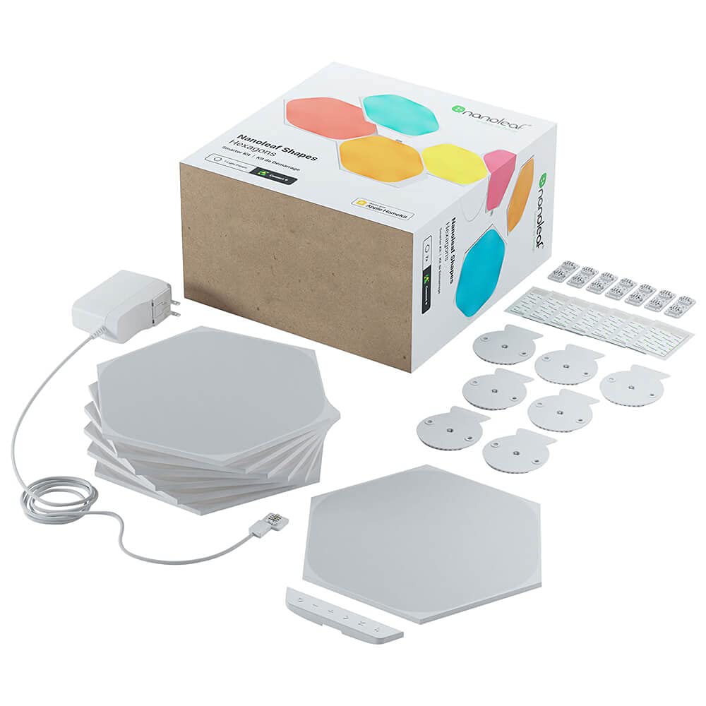 その他 Nanoleaf Shapes Hexagons Smarter Kit Nanoleaf Shapes - Hexagons Smarter Kit (7 Panels) : Amazon