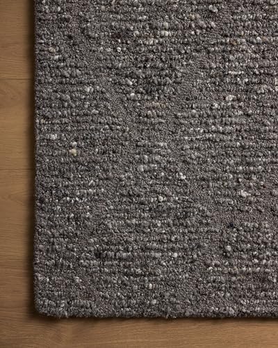 Image of Loloi Magnolia Home by Joanna Gaines Jones Granite 9'-3 inch x 13' Area Rug | Magnolia Home by Joanna Gaines JON-05 Approx. 9x13 Grey Living room Dining room Bedroom, Plush, Organic, Low-Pile, Area Rug