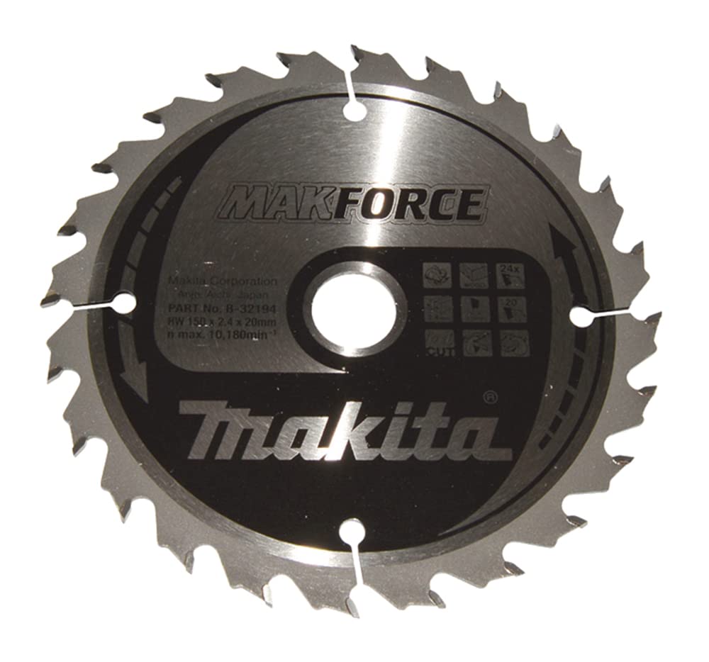 Makita Gray B-32194 Makforce Tct Saw Blade 150X20x24t