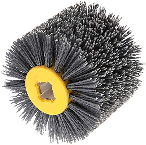 Schleifbürste Nylonbürste Körnung # 240 19 mm Bohrung 120 mm Durchmesser für Holz Polierscheibe Bürstenmaschine Satiniermaschine