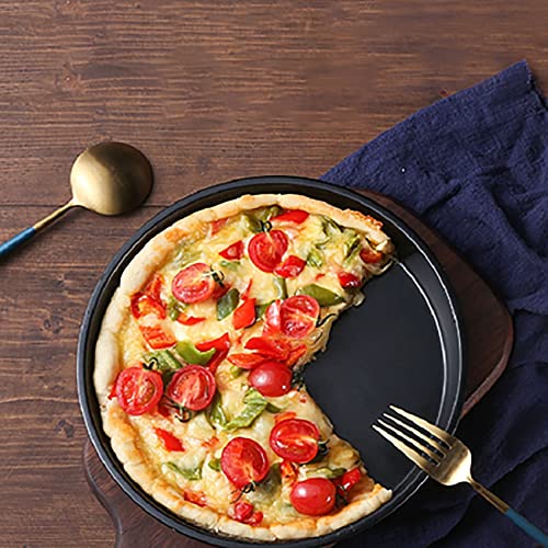 Baking Steel Pizza Pan With Holes, Round Pizza Pan For Oven, 12 Inch Bakeware Pizza Tray And Pizza Wheel Cutter, Nonstick Baking Supplies Home Restaurant Kitchen Steel Crisper Pizza Pan Set (3Pcs) #TOP2