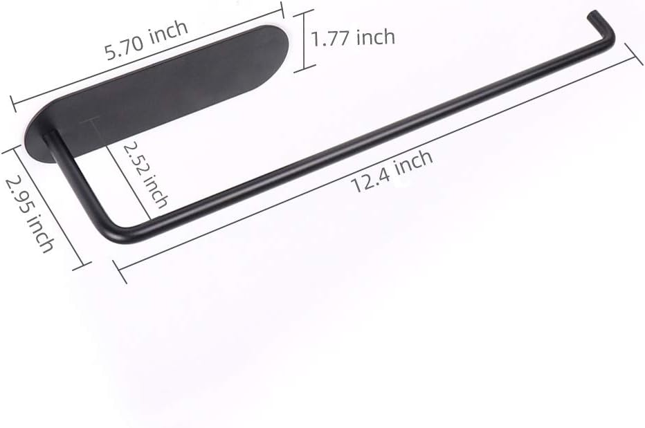 Adhesive Paper Towel Holder SUS304 Stainless Steel Kitchen Tissue Roll Holder Wall Mounted Paper Holder Under Kitchen Cabinet for Shower Bathroom