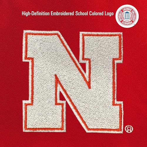 Image of JanSport NCAA Officially Licensed Backpack, Nebraska Cornhuskers, Superbreak Plus with Padded 15'' Laptop Sleeve, Spacious Computer Bag for Men & Women, Durable Daypack with Bottle Pocket, Red Tape
