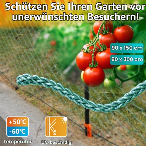 Mobiler Hühnerzaun, 15m 20m 30m 50mx 90cm Begrenzungszaun Geflügelzaun mit Engmaschiges Netz Barrier Fence Plug-In Fence Katzenzaun Gartenzaun für Hof Camping Haus, Grün (15M)