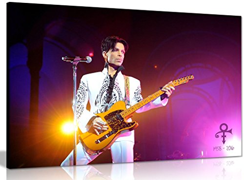Prince Purple Rain Tribute Canvas Wall Art Picture Print (36x24in)