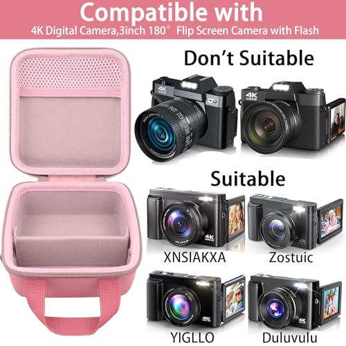 Funda para cámara 4K compatible con YIGLLO y más, color rosa miniatura 3