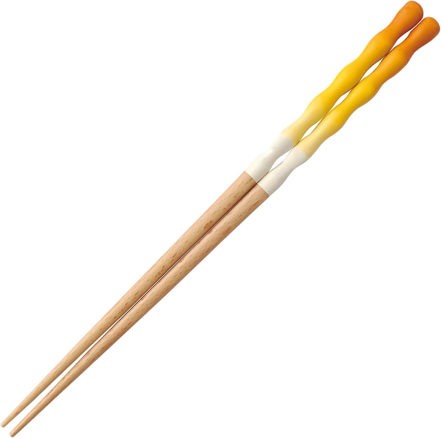 Wakasa Painted 147023 Chopsticks, Dishwasher Safe, Natural Wood, 9.1 inches (23 cm), Tamayura, Yellow, Made in Japan
