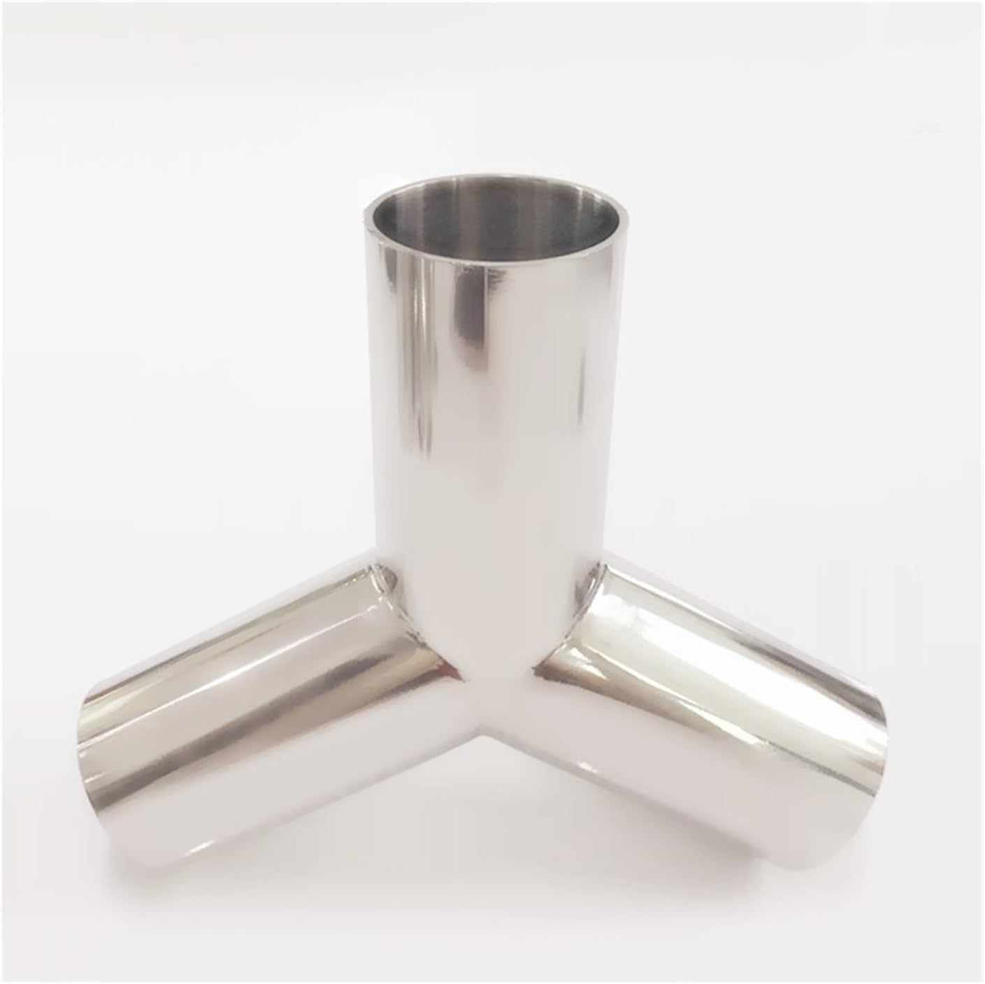 GRFIT 19mm-89mm Pipe OD Butt Welding Y Shaped 3 Way SUS 304 Stainless Steel Sanitary Fitting Spliter Homebrew (Size : 63mm)