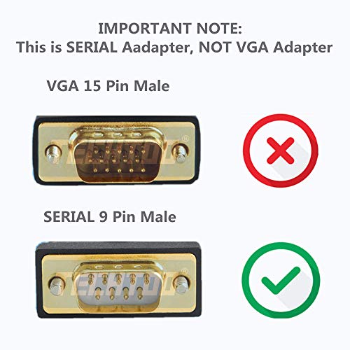 TECHTOO 4 Port Professional FTDI CHIP USB to Serial RS232 DB9 Adapter Converter Serial Cable 9-Pin Male to Male with Thumbscrews