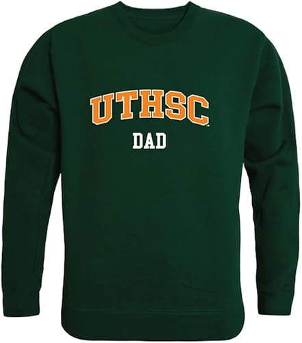 W Republic The University of Tennessee Health Science Center Dad Crewneck Pullover Sweatshirt Sweater - Forest Green_2, XX-Large