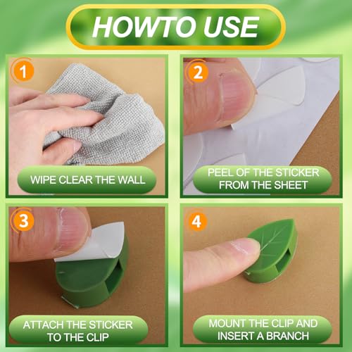 Ouligay 20 Stück Wand Pflanzenclips für Kletterpflanzen Pflanzenhalter Wand Selbstklebende pflanzenklammern Kletterhilfe Pflanzen Clips Befestigung Wandhalterung Plant Climbing Wall Clips