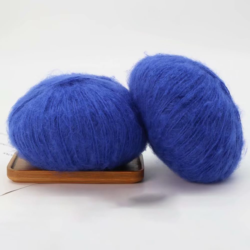 Blue B MultiColor Angora Mohair Yarn, Soft Mohair Cashmere