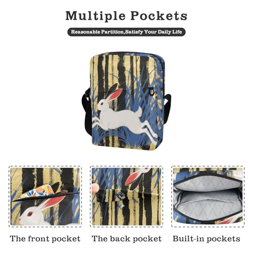 cute messenger bag shoulder bags women's crossbody handbags Adjustable Strap for outdoor sports outdoor sports- Long Leg Rabbit Japanese2