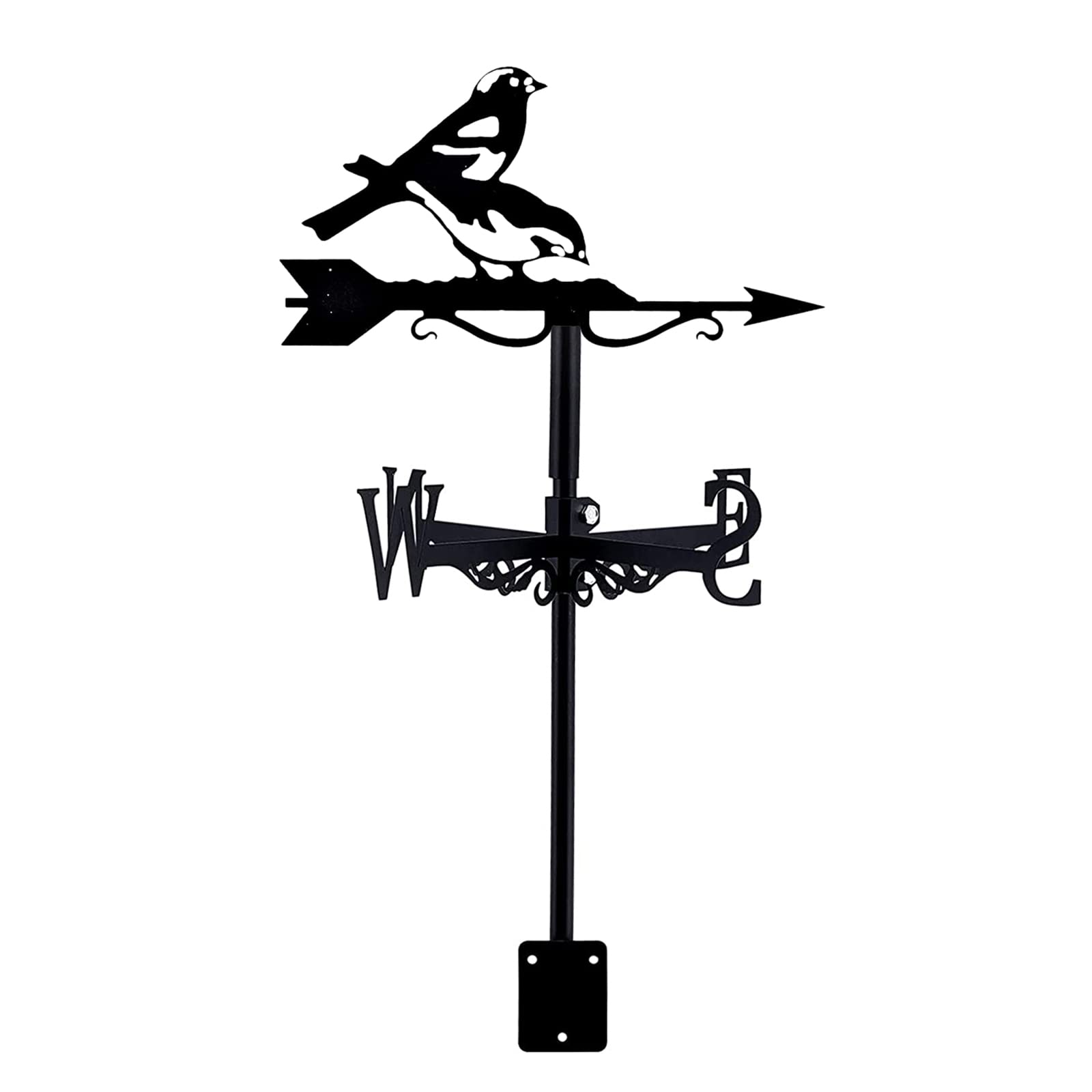 WIQUYBML Bird Weather Vane Retro Metal Decorative wind vane Farm Scene Garden Stake weathervane, Wind Direction Indicator for Outdoor