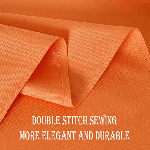 Kaipho Orange Square Tablecloth Waterproof Stain Resistant Wrinkle Free Table Cloth 210Gsm Polyester Wipeable Table Cover For Party, Banquet, Indoor And Outdoor - Rectangle/Rectangular, 60 X 60 Inch #TOP2