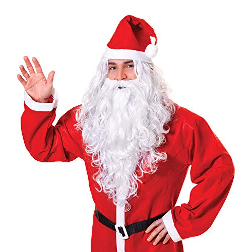 Bristol Novelty - Costume PERE NOEL - Adulte (Taille unique) (Blanc)