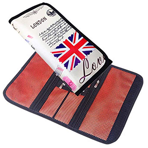 ToiM - Organizador de cables de viaje universal de poliuretano para accesorios electrónicos, bolsa de transporte para teléfono celular (Londres)