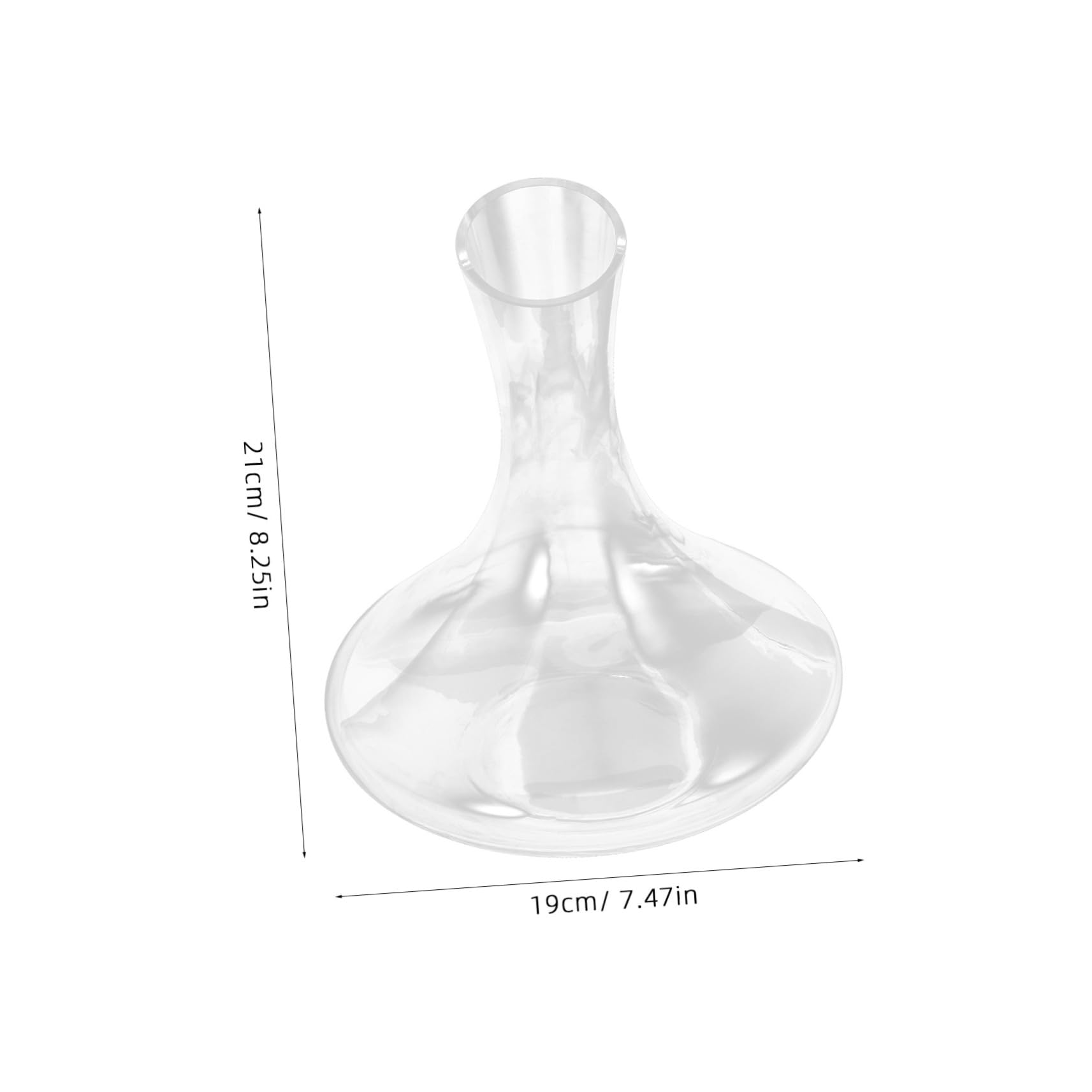 Cabilock Lead-free Glass Wine Decanter Aerator Lid Creative Separator Flat Base Enhance Wine Flavor Elegant Design