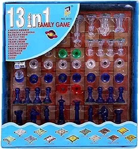Calibor 13 in 1 Family Magnetic Board Game Including Chess, Snakes-Ladders, Backgamon, Ludo, Tic-Tac-Toe, Checkars, Travel Bingo, Football, Space Ventare, Steeplechase Set Best Gift Toy (B0D9QSGL6C) Amazon Price History, Amazon Price Tracker