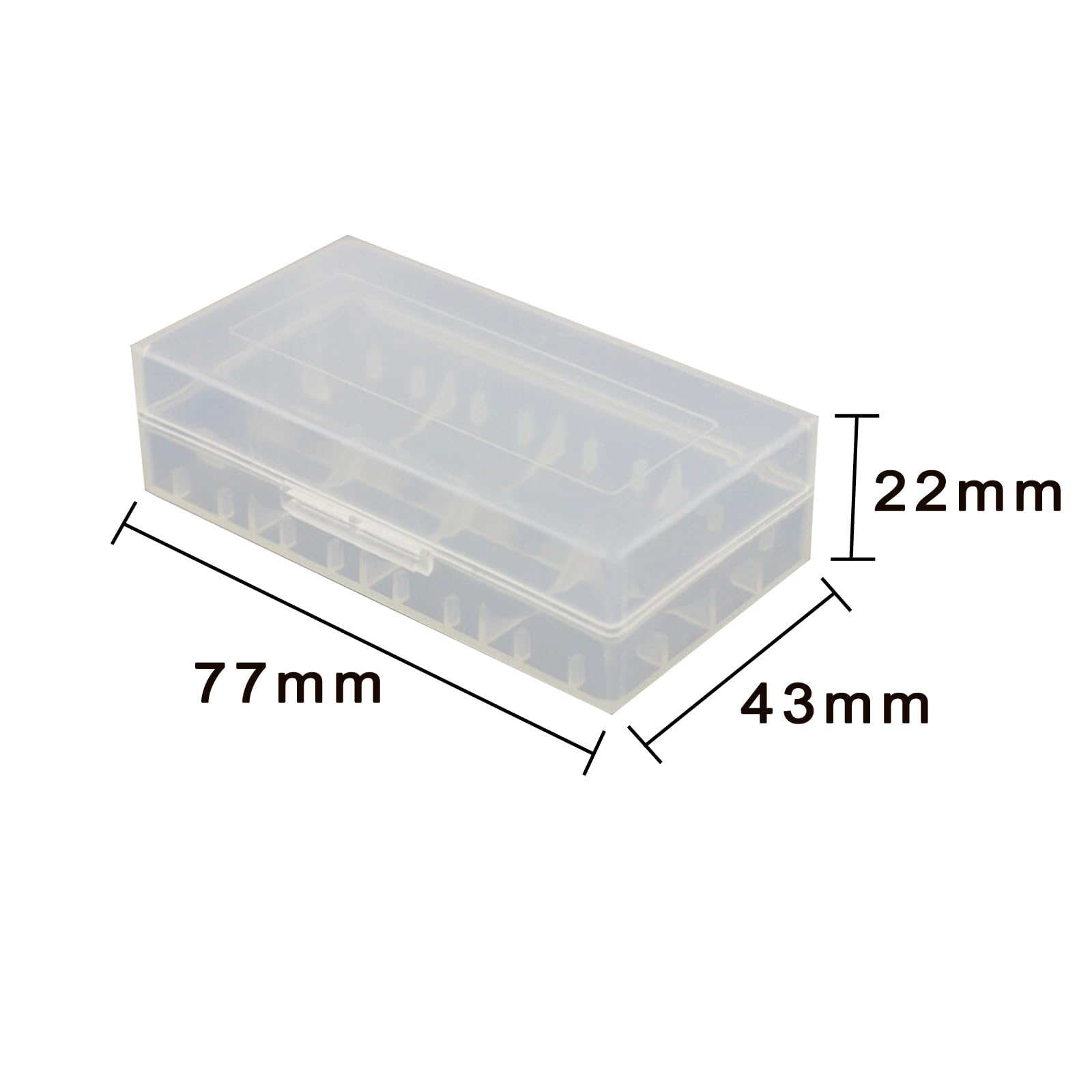STEPMAX 10 Pack Plastics Storage Case Holder Box for 18650 CR123 CR123A 16340 Battery Clear