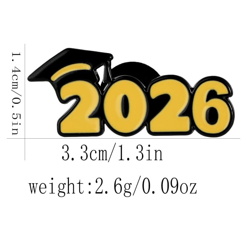 Image of Graduation Enamel Lapel Pins Class of 2026 Graduation Caps Brooches Gifts Souvenir Emblem Badges Diploma Brooche for High College Teacher School Vacation Accessories