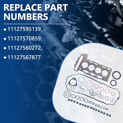 Image of 11127595139 Engine Overhaul Gasket Seals Kit Fits for 2007-2013 Cooper 1.6L, Fits for 2013-2016 Cooper Paceman 1.6L, Replace OE 11127595139