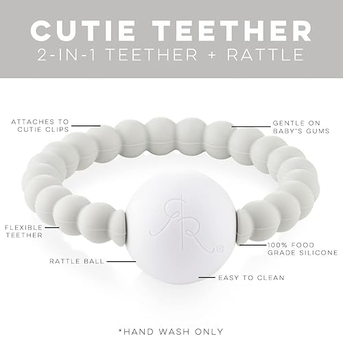 Miniatura 2 de Ryan and Rose Cutie - Sonajero mordedor (gris)