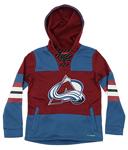 Reebok nhl youth colorado avalanche offside poly fleece hoodie, m…