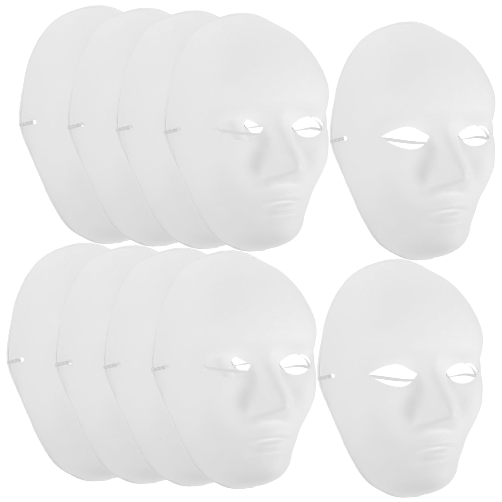 Mikinona Maschere Halloween Full Face in Carta Pulp Maschere Maschili Femminili DIY per Feste Masquerade Balli Hip-hop e Cosplay Fascia Regolabile