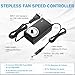 2 x 120mm 240mm Computer Fan with AC Plug 110V/220V to DC 12V Power Supply, Speed Controller 3V-12V Adjustable, for PC Case/Server/Cabinet/Workstation/Small Box Exhaust Cooling