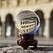 Amlong Crystal New Clear Crystal Ball Sphere Asian Quartz 80mm (3 inch Diameter) with Wooden Stand and Gift Box