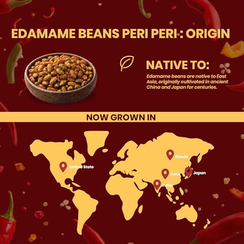 Image of Livyor Crunch Roasted Edamame Beans - 150g | Peri Peri Flavour | Roasted not fried | Plant based healthy snack | High Protein Snack | Gluten Free | Vegan | High In fibre