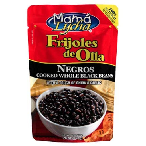 Mama Lycha Frijoles de Olla Negros E. Cocidos Doypack 1/28 oz