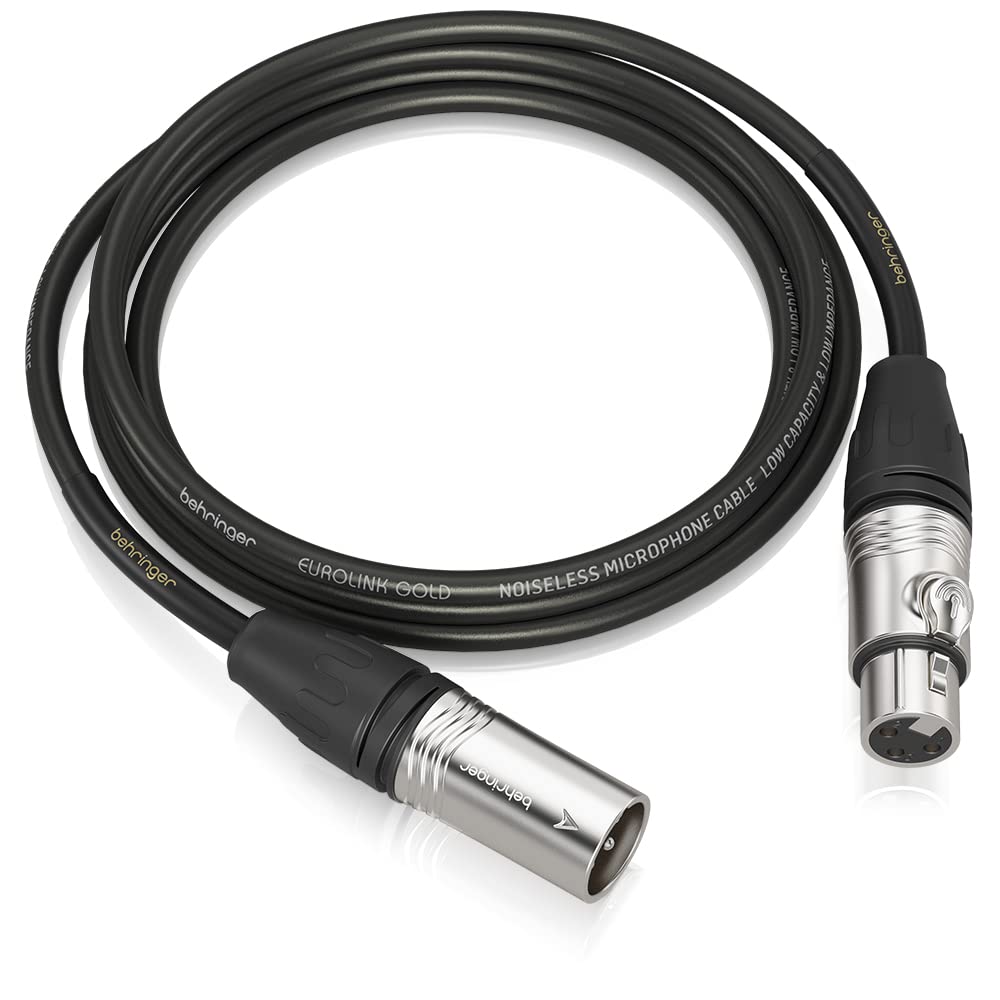 Behringer Microphone Cable - XLR Male to XLR Female - 3 m / 10 ft - Gold Performance - GMC-300
