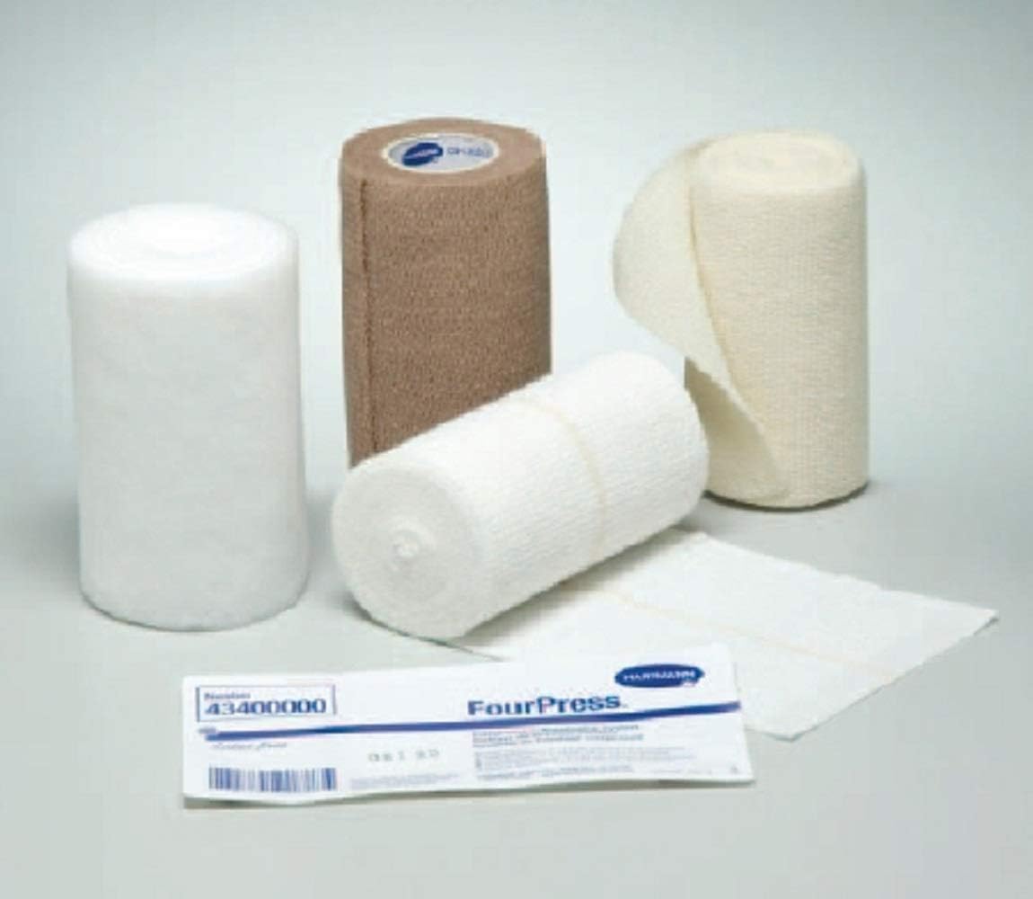 6087457 PT# 43400000 Bandage FourPress System Compression/Wrap 4" 4-Layer 8/Ca Made by Hartmann USA