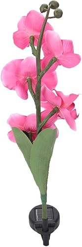 Miniatura 9 de Yosoo Luces solares de jardín, impermeables, con forma de orquídea, polilla, luces solares de jardín, luz LED activada por luz, luz para camino,