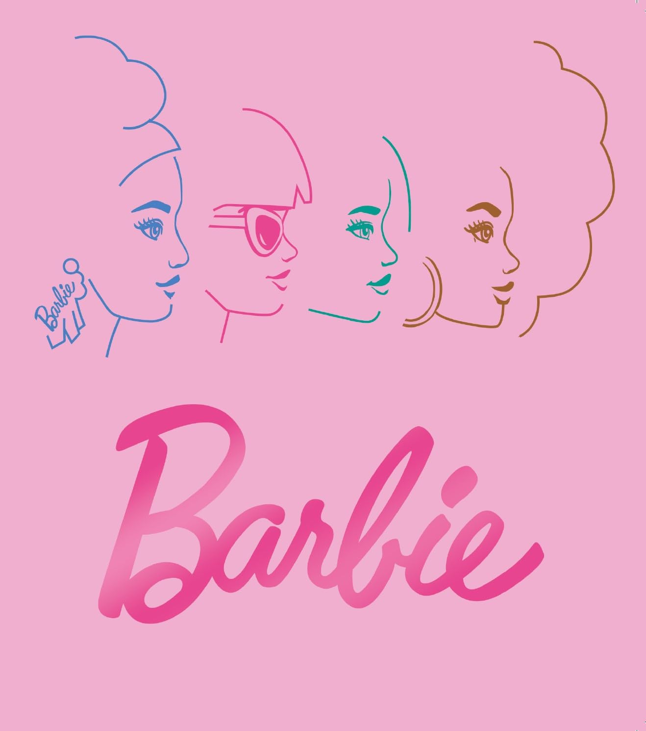 Barbie Blank Greeting Card – Official Mattel Barbie All-Occasion Card – Stylish Pink Design with Matching Envelope