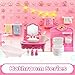 52 Pcs Dollhouse Furniture, Doll House Accessories and Furniture, Kitchen, Bedroom, Living Room, Bathroom Accessories, Miniature Dollhouse Accessories