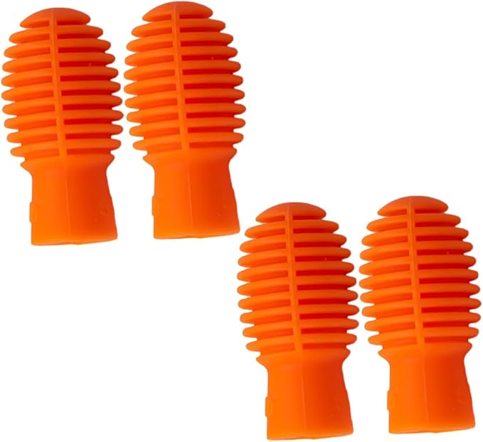 Puntas de silicona para baquetas, 8 piezas, naranjas miniatura 6