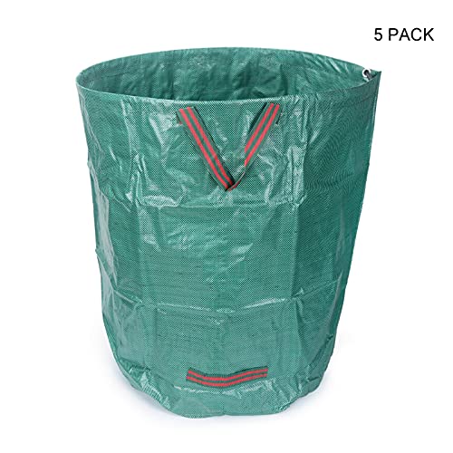 Afvalbakken 72 gallons werf gazon tuinzakken, herbruikbare bladafvalzakken, patio tassen, wascontainer, tuinieren trimming tas met 4 handvatten, groen(270L) Recycling bin bags (Color : 5PACK) - Image 3
