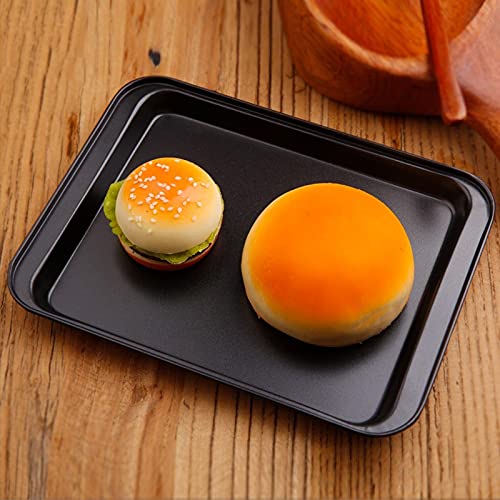 Ealek Small Baking Sheet 2 Pack 9.5 X 7 Inch, Fda Nonstick Toaster Oven Tray, Dark Grey, Small Cookie Sheet For 1 Or 2 Person #TOP3