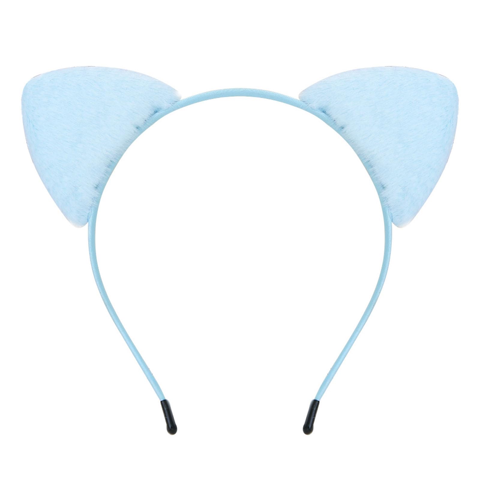 OSNIYAW Cat Ear Pattern Headbands Cosplay Masquerade Headbands Festival Headwear Costume Party Accessories Hair Accessories for Women, light blue, One Size