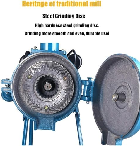 Commercial Stainless Steel Soybean Grinder - 2200W Electric Grain Mill for Flour, Rice, Corn, Coffee & Wheat - Versatile Dry & Wet Cereals Milling Machine with Funnel for Home Use