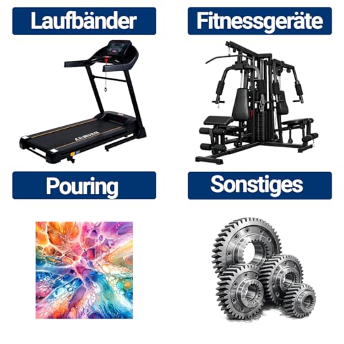 50ml Silikonöl – 100% rein für Acryl Pouring & Laufbandpflege – transparentes Silikonöl für Fluid Art, Epoxidharz, DIY & Fitnessgeräte, Metall, Kunststoff – mit Dosierspitze