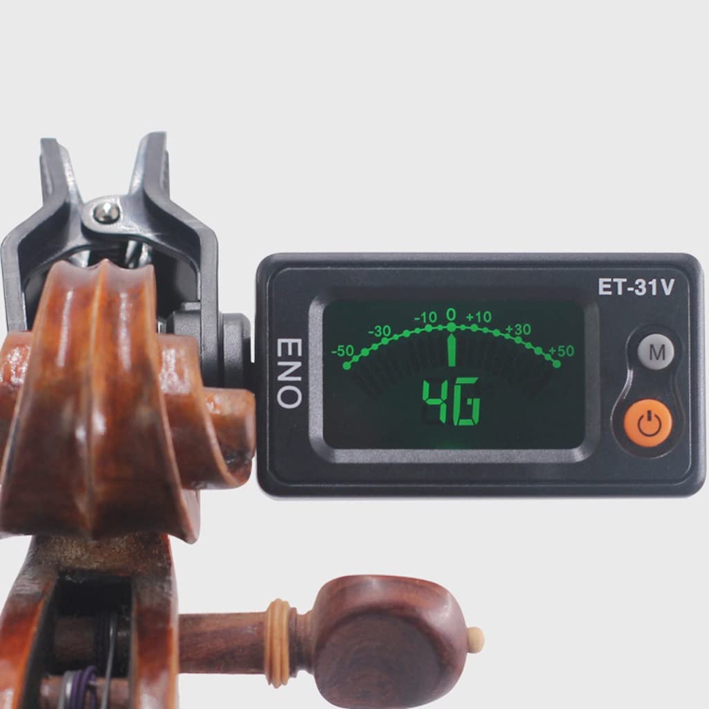 JJJ ET-31V Sintonizzatore di Violino Viola Tuner elettronico con sintonizzatore di Basso a Violoncello Doppio Violoncello (Color : ET-31V)